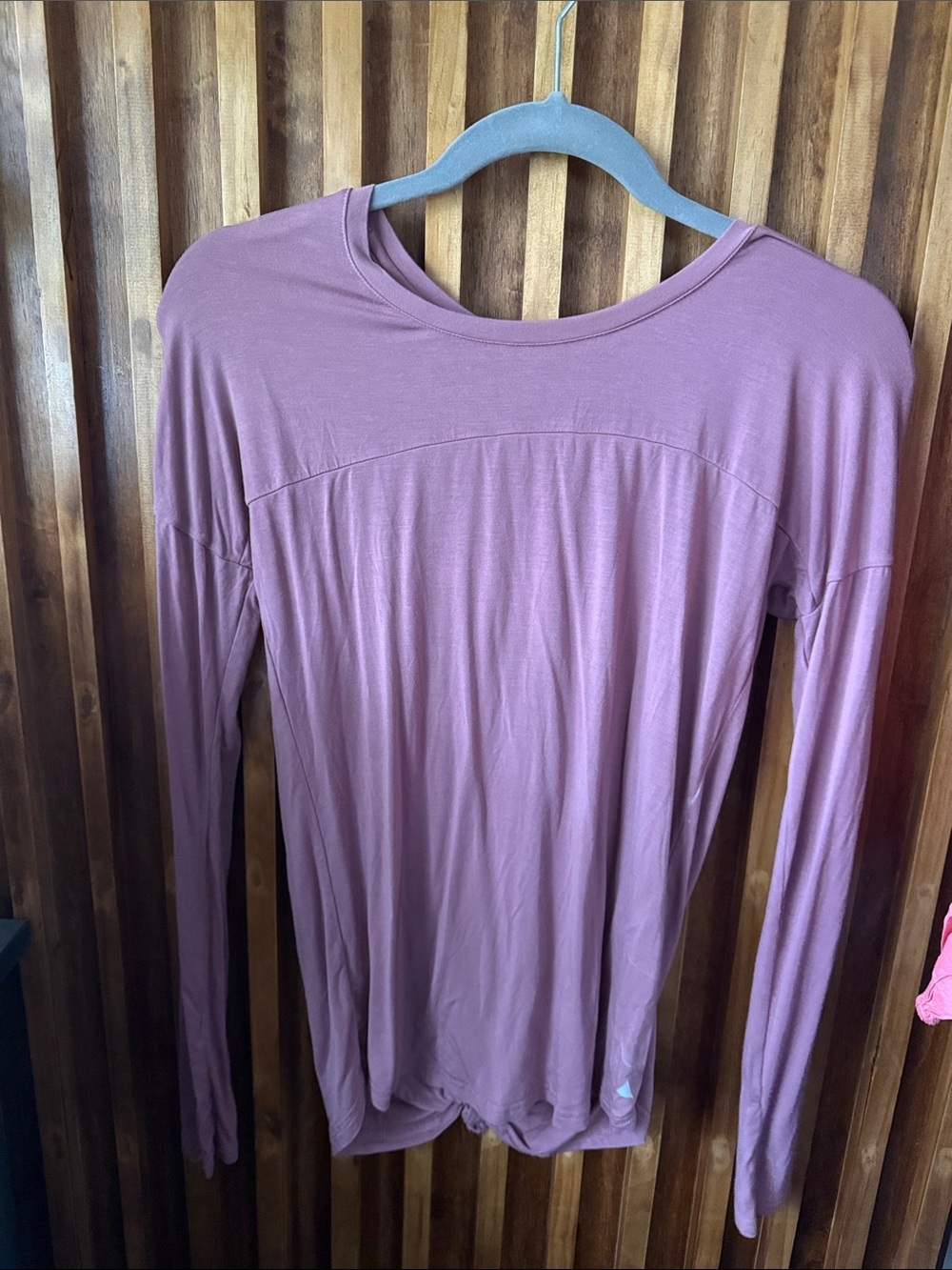 Balanced Athletica Vitality Open Back Tie Long sleeve Top in Pink Purple. S